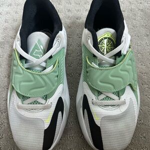Nike Kids Giannis Green and White Athletic Shoes